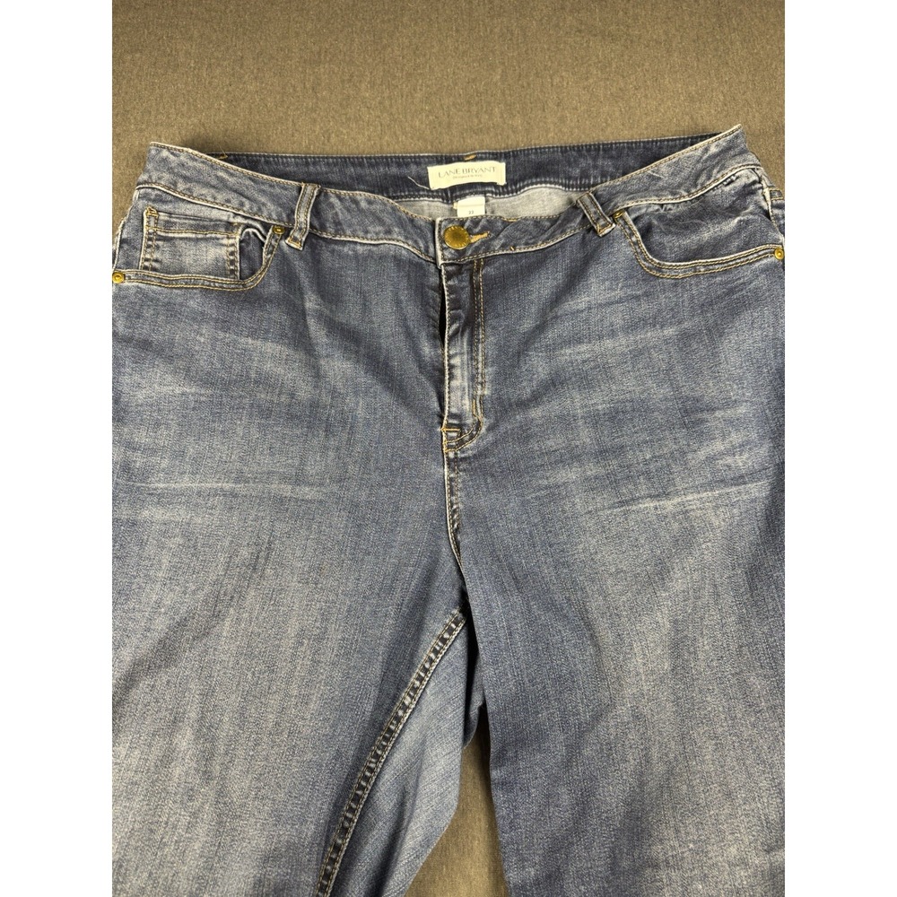 lane  bryant signature fit‎ straight leg jeans Women's 22 Super Stretch denim